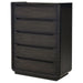 Leandro - 5-Drawer Bedroom Chest Of Drawers - Burnished Black - Simple Home Plus