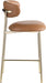 Lupita - Counter Stool With Brushed Gold Frame (Set of 2) - Simple Home Plus