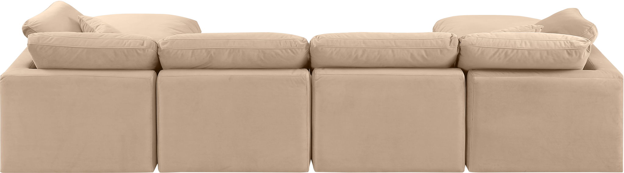 Indulge - Velvet 6 Piece Modular Double Chaise Sectional - Simple Home Plus