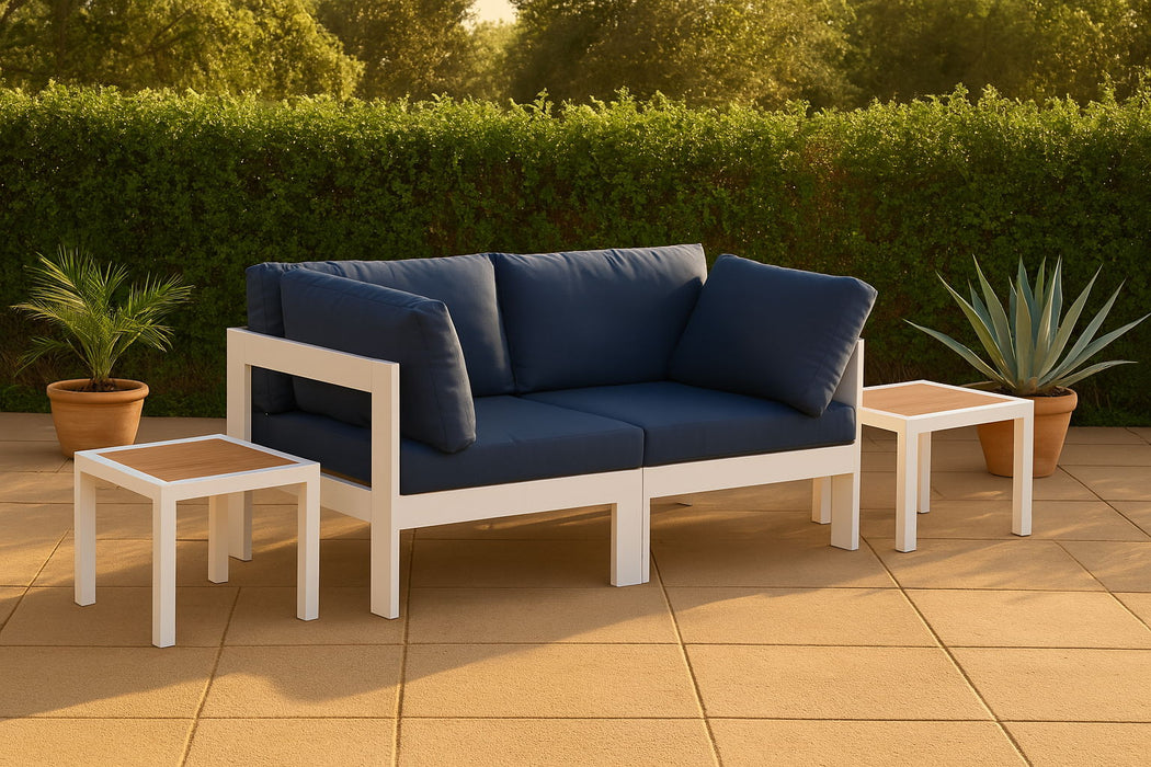 Nizuc - Outdoor Patio 2 Seat Modular Sofa With White Frame - Simple Home Plus