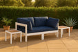 Nizuc - Outdoor Patio 2 Seat Modular Sofa With White Frame - Simple Home Plus