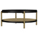 Arini - Round Coffee Table With Storage Shelf - Simple Home Plus