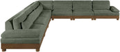Turin - Chenille Fabric Upholstered Modular Sectional - Green - Simple Home Plus