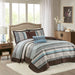Princeton - 5 Piece Reversible Jacquard Bedspread Set - Light Blue - Simple Home Plus
