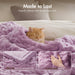 Ruched Fur - Throw - Purple - Simple Home Plus