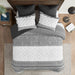 Mila - 3 Piece Comforter Set With Tufting - Gray - Simple Home Plus
