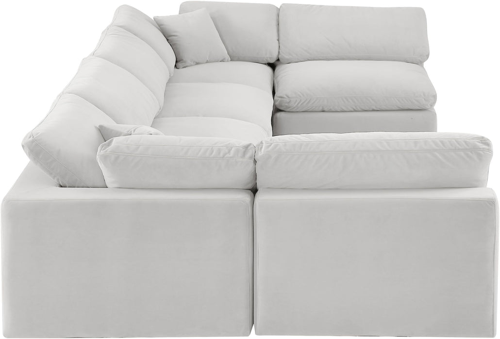 Comfy - 6 Piece Velvet Modular Armless Sectional - Simple Home Plus