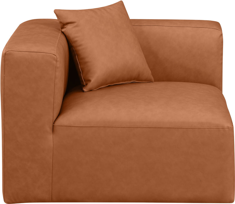 Cube - Corner Chair - Cognac - Simple Home Plus