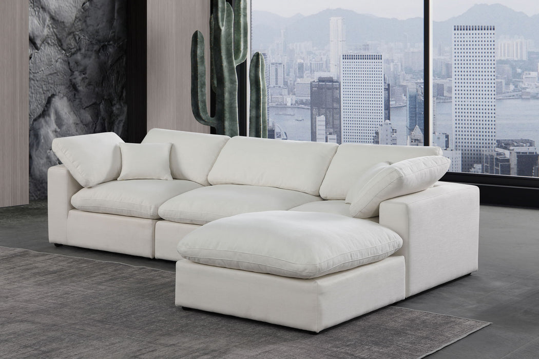 Comfy - 4 Piece Linen Fabric Modular Sectional With Chaise - Simple Home Plus