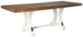 Valebeck - White / Brown - Rectangular Dining Room Table - Simple Home Plus