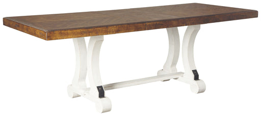 Valebeck - White / Brown - Rectangular Dining Room Table - Simple Home Plus