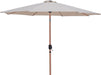 Fiji - Aluminum Patio Umbrella With Square White And Teak Base - Simple Home Plus