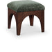 Lawson - Chenille Fabric Upholstered Ottoman - Walnut Base - Simple Home Plus