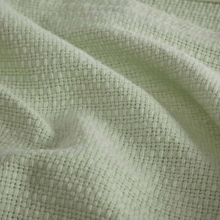 Freshspun Basketweave - King Cotton Blanket - Green - Simple Home Plus