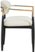 Riccio - Fabric Dining Arm Chair (Set of 2) - Black And Gold Frame - Simple Home Plus