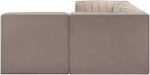 Rummi - Velvet Performance Fabric Upholstered 4 Piece Modular Sectional - Simple Home Plus