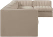 Rummi - Velvet Performance Fabric Upholstered 7 Piece Modular Sectional, L-Shaped (Right) - Simple Home Plus
