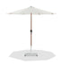 Fiji - Aluminum Patio Umbrella With Square White And Teak Base - Simple Home Plus