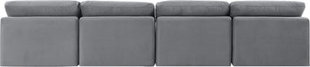 Indulge - Velvet 4 Seat Modular Armless Sofa - Simple Home Plus