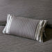 Hanae - Embroidered Oblong Decorative Pillow - Gray - Simple Home Plus