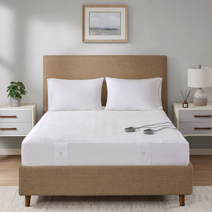 Cool Touch - Full Heated Mattress Pad - White - Simple Home Plus