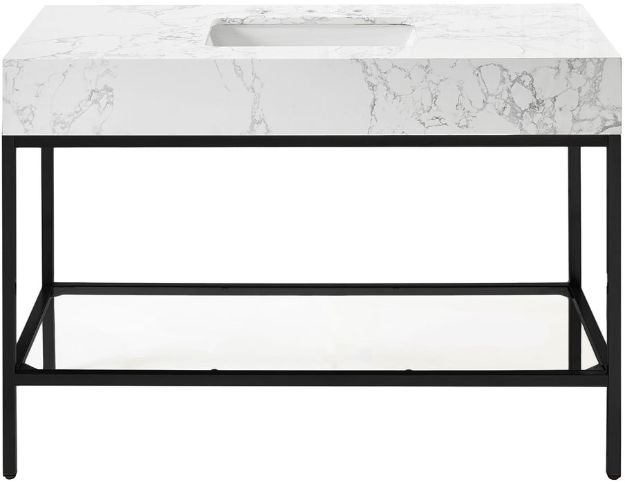 Marmo - Engineered Marble Bathroom Vanity With Black Base - Simple Home Plus