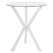 Denali - Round Glass Top Bistro Bar Table - Chrome - Simple Home Plus
