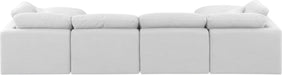 Indulge - Linen 6 Piece Modular Double Chaise Sectional - White - Simple Home Plus