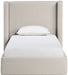 Kendall - Linen Textured Fabric Upholstered Bed - Simple Home Plus