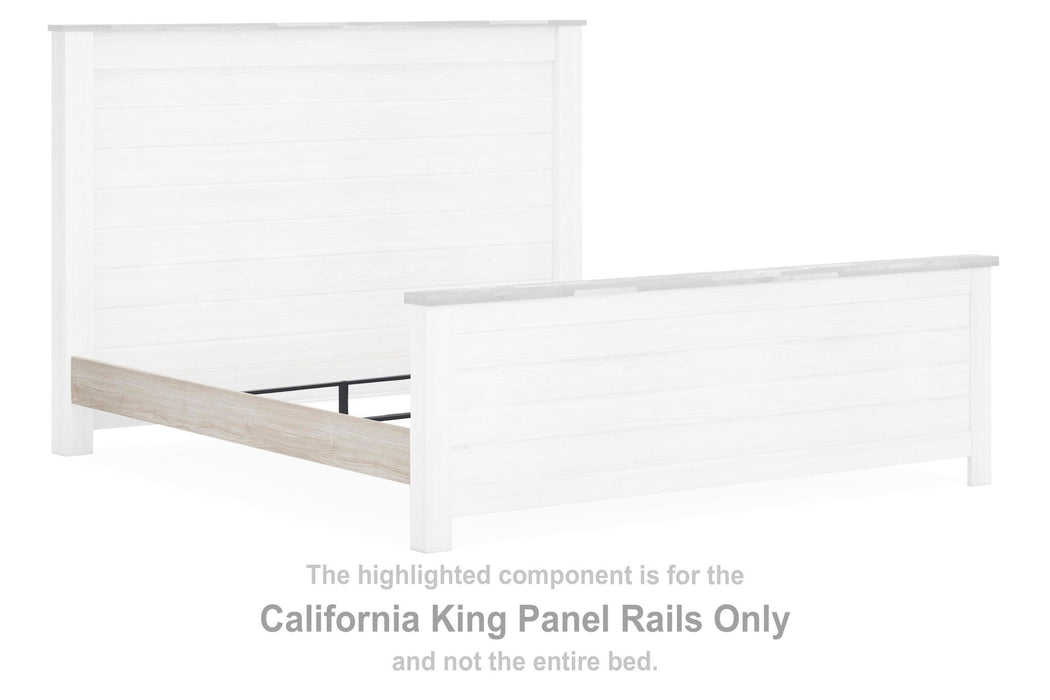 Willowton - Cal King Panel Rails - Whitewash - Simple Home Plus