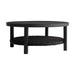 Cayman - Outdoor Round Conversation Table With Wicker Shelf - Black - Simple Home Plus