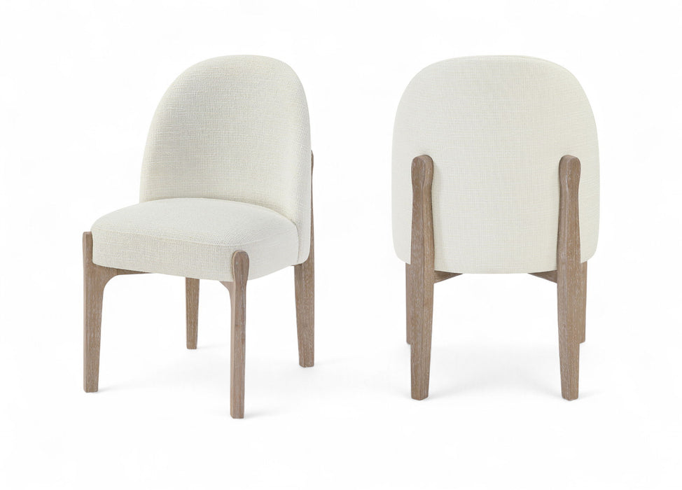 Torino - Upholstered Dining Chair With Brushed Natural Base (Set of 2) - Simple Home Plus