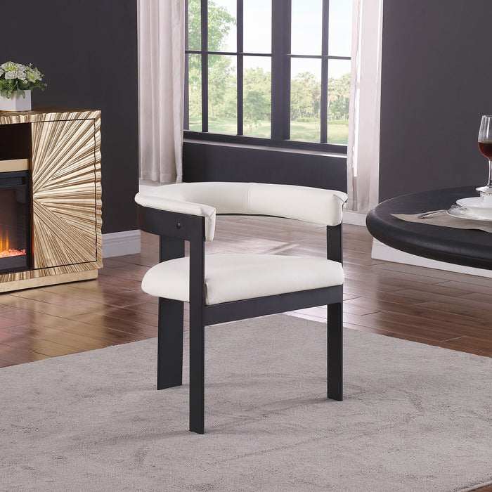 Romeo - Faux Leather Dining Chair With Black Base (Set of 2) - Simple Home Plus