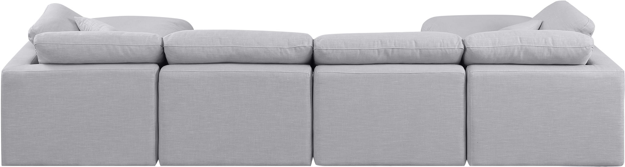 Indulge - Linen 6 Piece Modular Double Chaise Sectional - Simple Home Plus