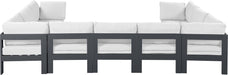 Nizuc - Outdoor Patio 9 Piece Modular Sectional With Gray Frame - Simple Home Plus