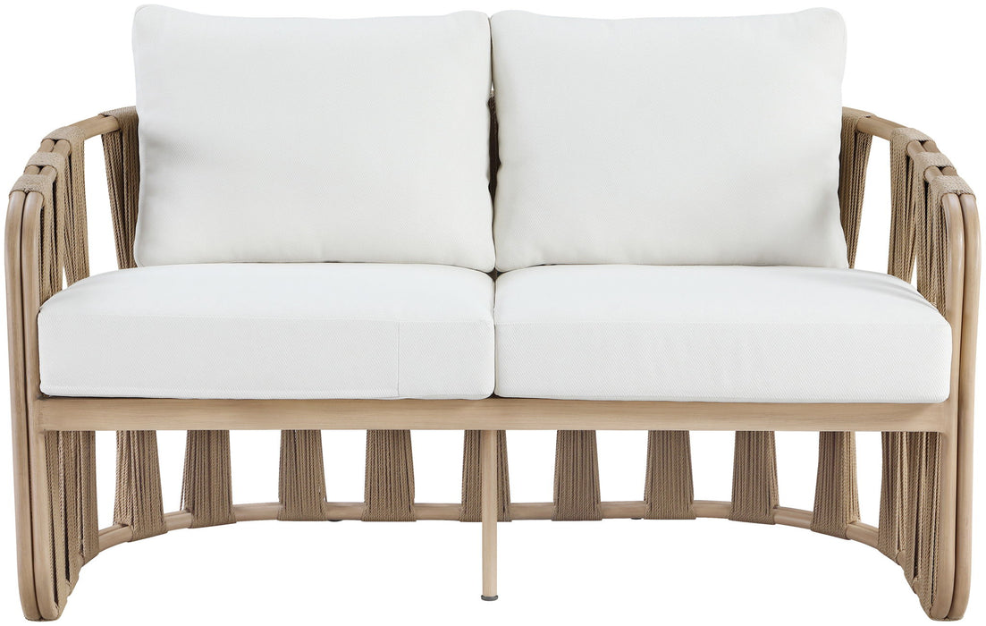 San Pietro - Resilient Waterproof Fabric 60.5" Upholstered Outdoor Patio Loveseat - Simple Home Plus