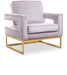 Noah - Accent Chair with Gold Legs - Simple Home Plus