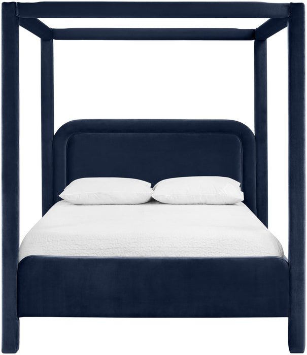 Salina - Velvet Upholstered Bed - Simple Home Plus