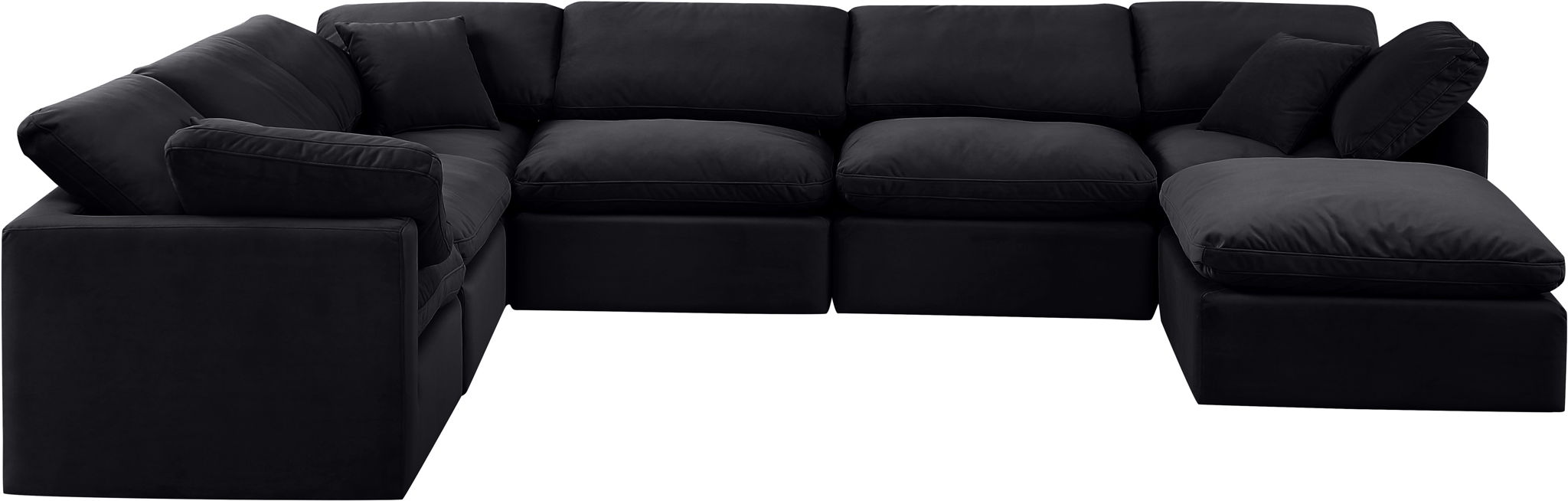 Indulge - Velvet 7 Piece Modular Sectional - Simple Home Plus
