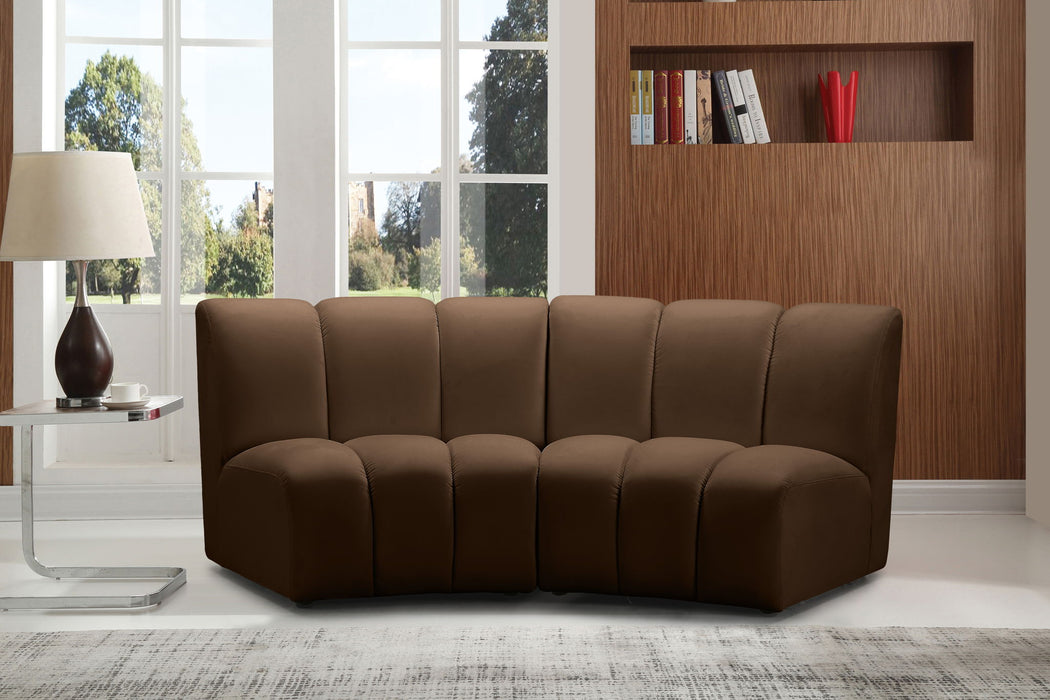 Infinity - 2 Piece Modular Sectional - Brown - Simple Home Plus