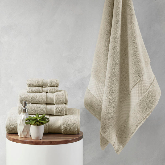 Splendor - 6 Piece Towel Set - Taupe - Simple Home Plus