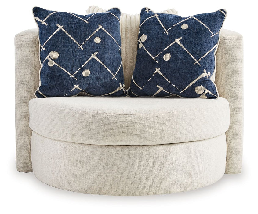 Padova - Ivory - Swivel Accent Chair - Simple Home Plus