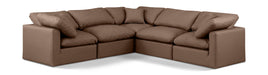 Indulge - Faux Leather 5 Piece Modular Corner Sectional - Simple Home Plus