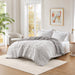 Gia - King Back Print Long Comforter Mini Set - Gray - Simple Home Plus