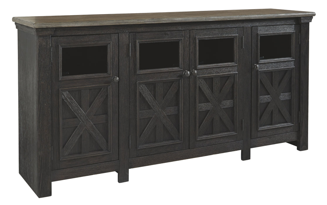 Tyler Creek - Black / Gray - Extra Large TV Stand - Simple Home Plus