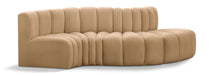 Arc - Velvet 4 Piece L-Shaped Modular Sofa - Simple Home Plus