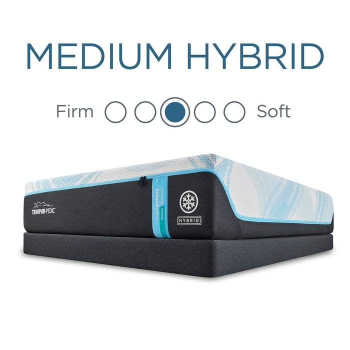 Tempur-Breeze - Tempur-Luxebreeze Medium Hybrid Mattress - Simple Home Plus