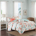 Pebble Beach - King 6 Piece Reversible Coverlet Set - Coral - Simple Home Plus