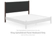 Pamytta - King Upholstered Panel Headboard - Black / Brown - Simple Home Plus