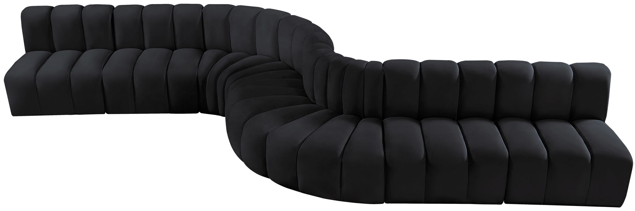 Arc - Velvet 8 Piece Curved Modular Sofa - Simple Home Plus